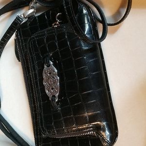 Brighton Cross Body, Wristlet, or Clutch Patent Leather Alligator Embossed Mini